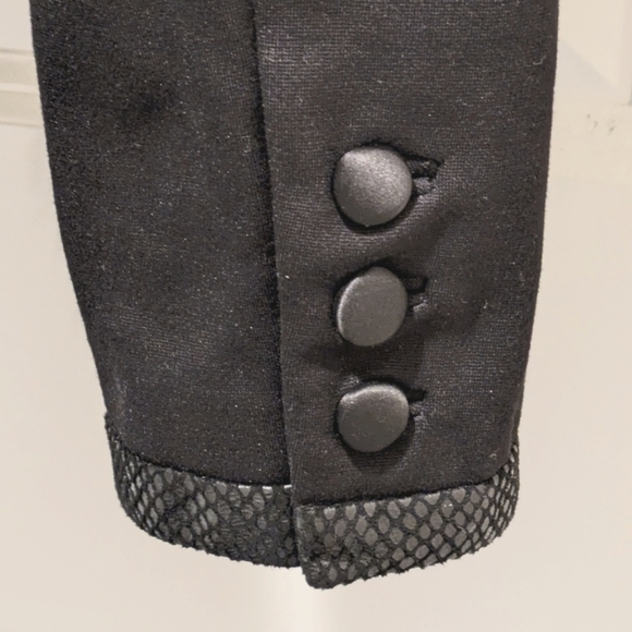 EUC Juicy Couture 6 Women's Faux Snakeskin Detail Tuxedo Style Blazer - Picture 7 of 8